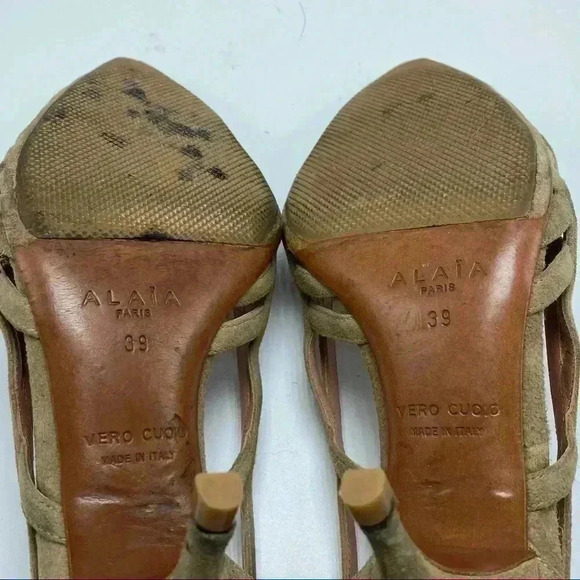 Alaia Paris made in Italy suede kitten heel pointed tor - Picture 3 of 9